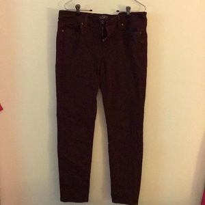 Maroon Loft Modern Skinny Jeans